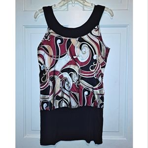 Women’s sleeveless abstract blouse tank top tribal party tunic summer casual art